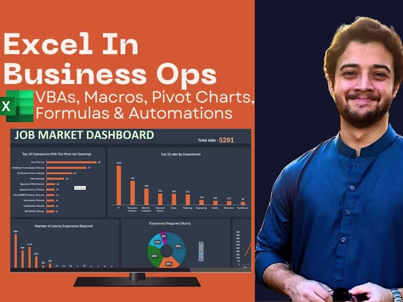 Cover image for I will create professional excel dashboards for data reporting