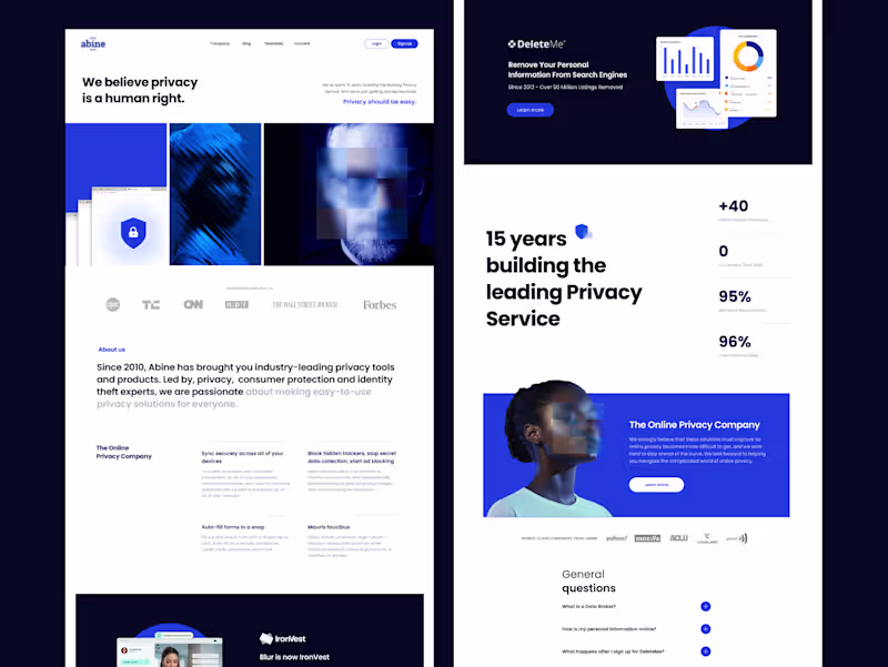 Cover image for A sneak peek at the Abine website redesign I'm working on— h...