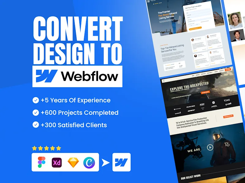 Cover image for i will convert figma to webflow and develop webflow website 