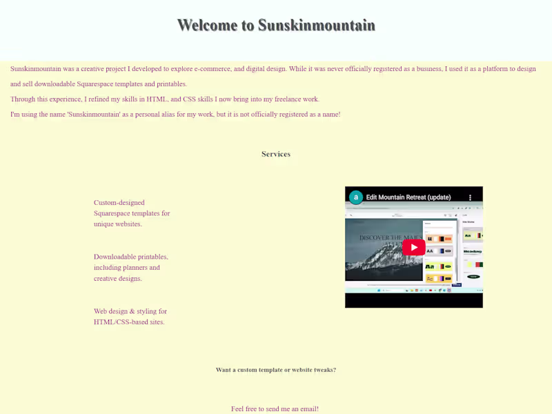 Cover image for Sunskinmountain