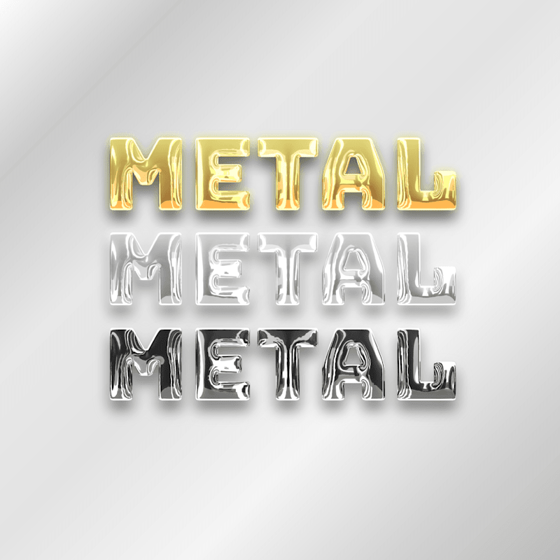 Cover image for 8 Metal Graphic Styles for Adobe Illustrator