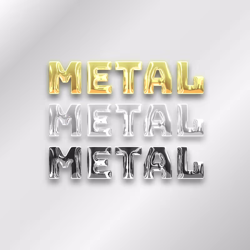 Cover image for 8 Metal Graphic Styles for Adobe Illustrator