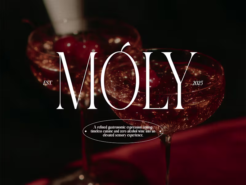 Cover image for  MOLY | Zero-Alcohol Wine Restaurant Branding