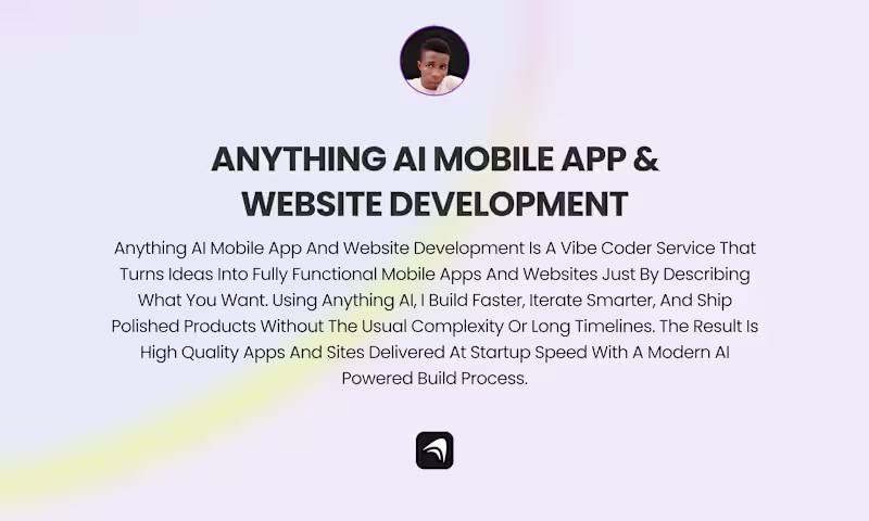Cover image for Anything Ai Mobile App and Website Development