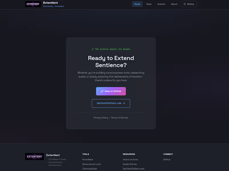 Cover image for Extentient Toolset Overview