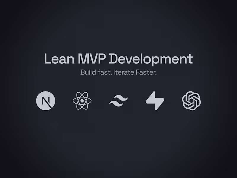 Cover image for Lean MVP Development 
