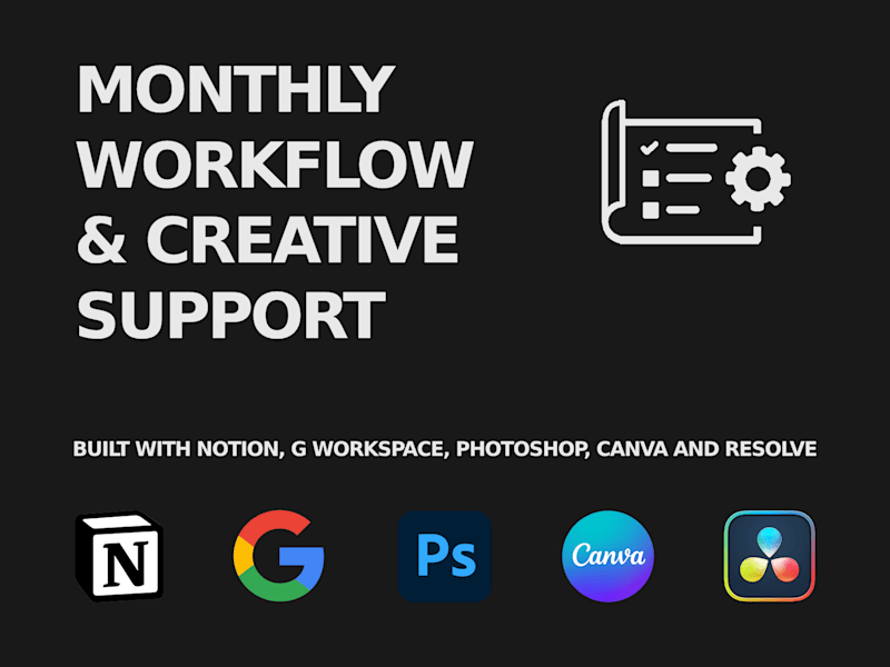 Cover image for Workflow Optimization & Creative Support | 60 Hours per Month