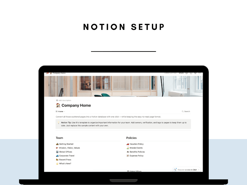 Cover image for Notion Workspace Setup & Optimization