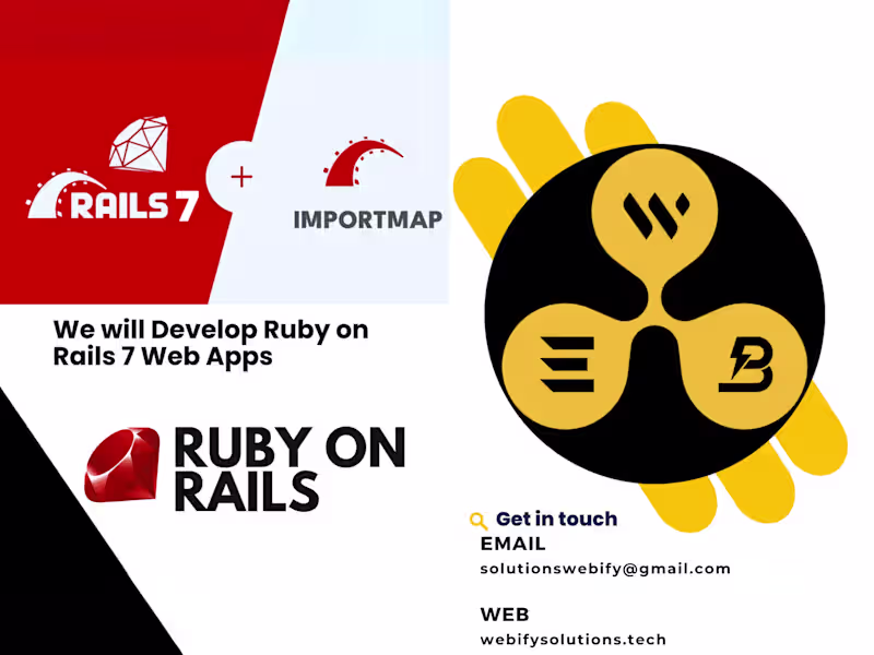 Cover image for  I specialize in creating Ruby on Rail 7 web applications.