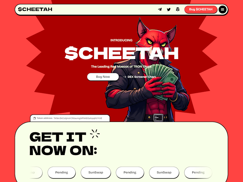 Cover image for Cheetah: Fastest Growing Meme Coin on TRON