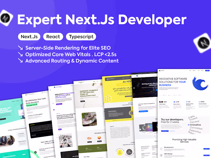Cover image for Next.js Development | SSR | SaaS | High-Performance Web Apps