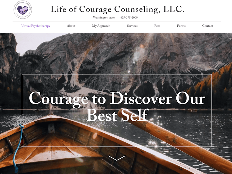Cover image for Website & Branding for Therapist (Life of courage counselling) 