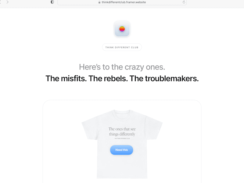 Cover image for Think Different Club