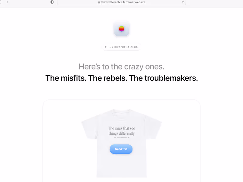 Cover image for Think Different Club