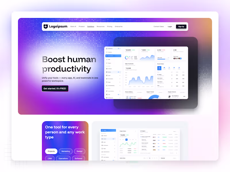 Cover image for ✦ Zeda — SaaS Web App Homepage Zeda is a clean and modern Sa...