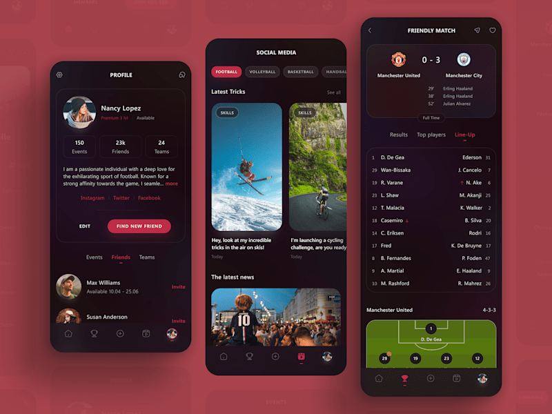Cover image for Sport Social Event App | Mobile Design