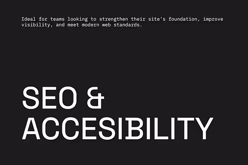 Cover image for SEO, Accessibility, & Performance 