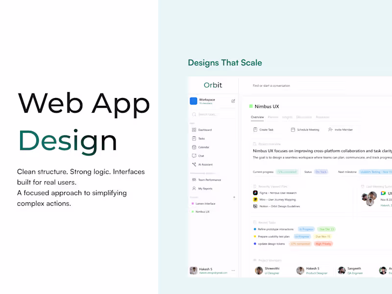 Cover image for Web App UX and Interface Design