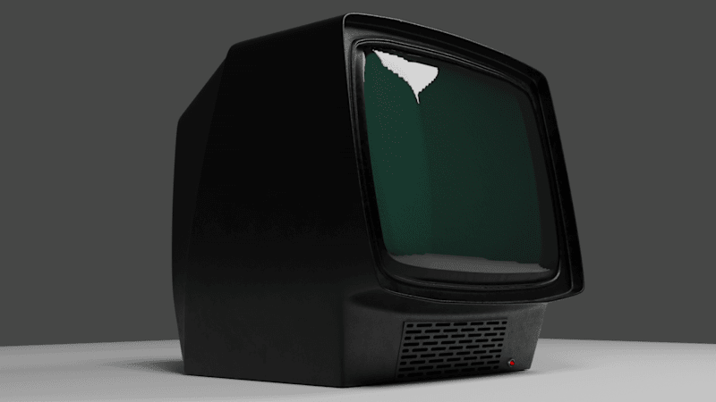 Cover image for Model Old TV used for 80´s gaming
