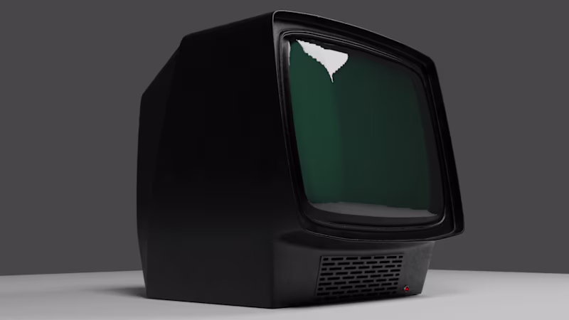 Cover image for Model Old TV used for 80´s gaming