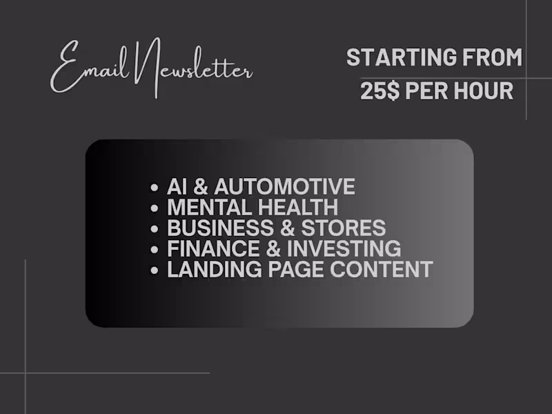 Cover image for Email Newsletter writing for your services