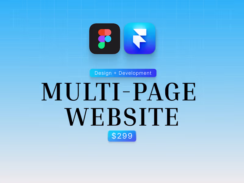 Cover image for Multi page Website ( design and development)