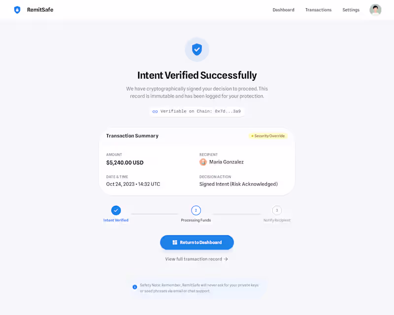 Cover image for AI + BLOCKCHAIN REMITTANCE FRAUD PREVENTION Real Problem Rem...
