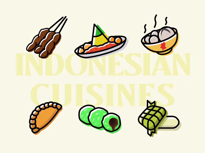 Cover image for Indonesian Food Illustrations