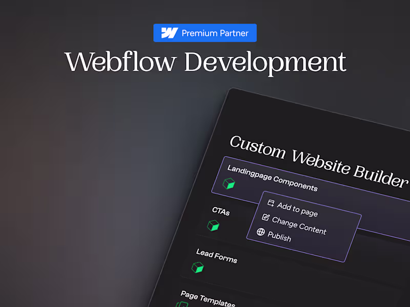 Cover image for Webflow Development