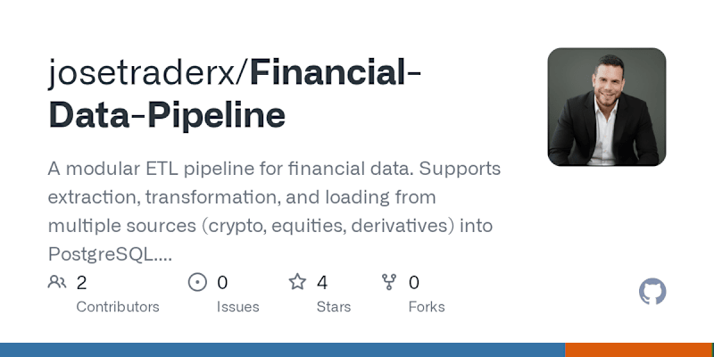 Cover image for Financial Data Pipeline Development