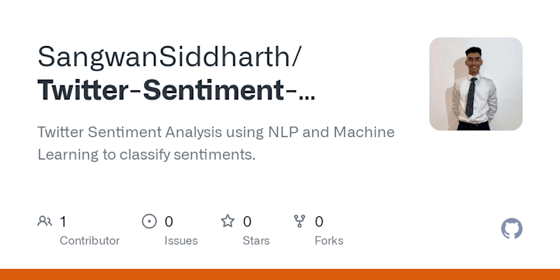Cover image for Twitter Sentiment Analysis Project