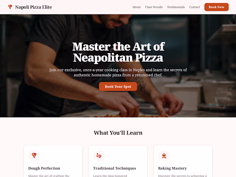 Cover image for Sharing a new landing page concept for "Napoli Pizza Elite,"...
