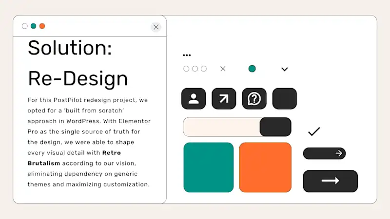 Cover image for PostPilot Web Re-Design: A Brutalist Take