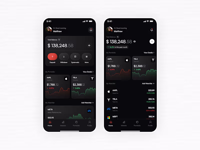 Cover image for 📊 Trading Mobile App UI A clean, intuitive trading interfac...