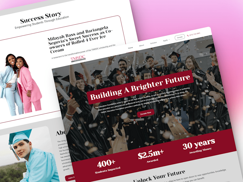 Cover image for TMSDC Education Foundation Website Design
