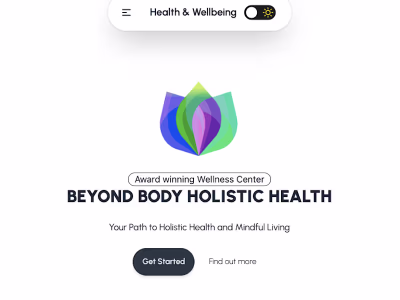 Cover image for Holistic Health Landing Page