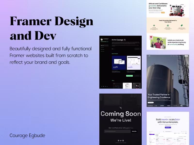 Cover image for Framer Landing Page (Design & Development)