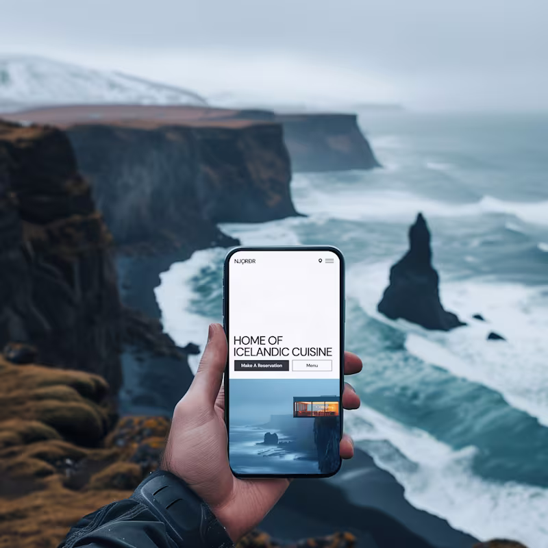 Cover image for Web-site (desktop&mobile) and banners for Icelandic restaraunt