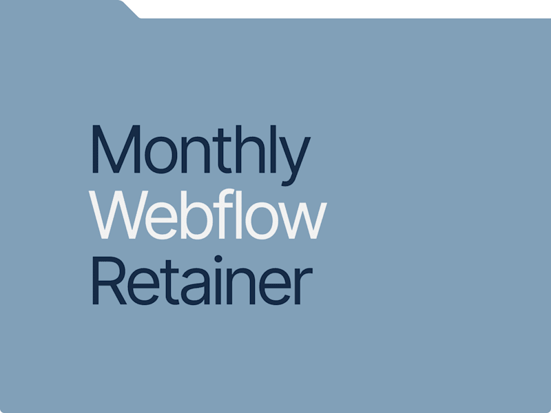 Cover image for Monthly Webflow Retainer