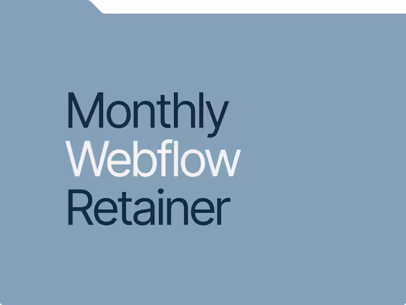 Cover image for Monthly Webflow Retainer
