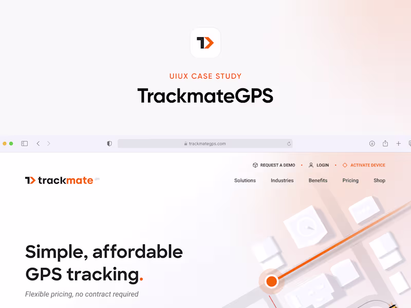 Cover image for Trackmate GPS - UI/UX Design & Visual Design