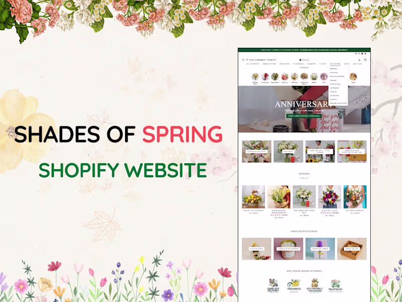 Cover image for Shades of Spring | Shopify Website 