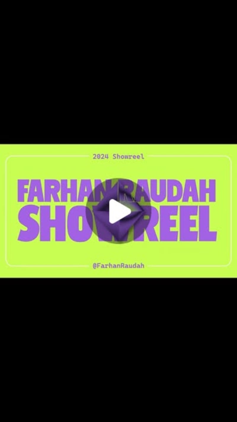 Cover image for Farhan PaanRF on Instagram: “Motion graphic showreel 🚀 Last we…