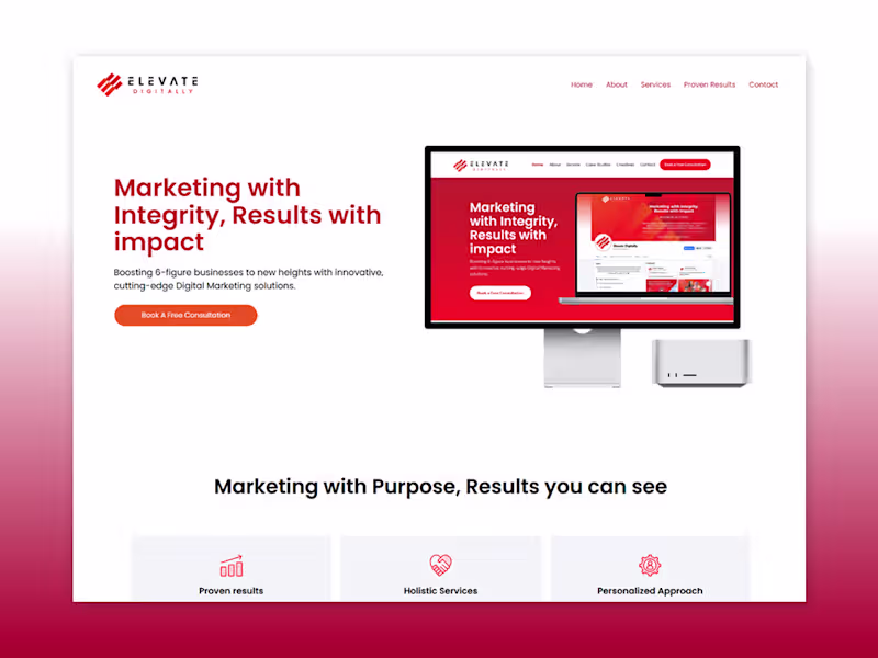Cover image for Professional Website Design for Elevate Digitally