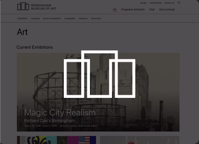 Cover image for Birmingham Museum of Art Site Design