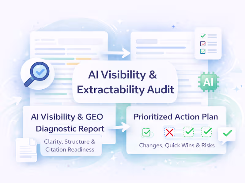 Cover image for Sample: AI Visibility & GEO Diagnostic (Public SaaS Page)