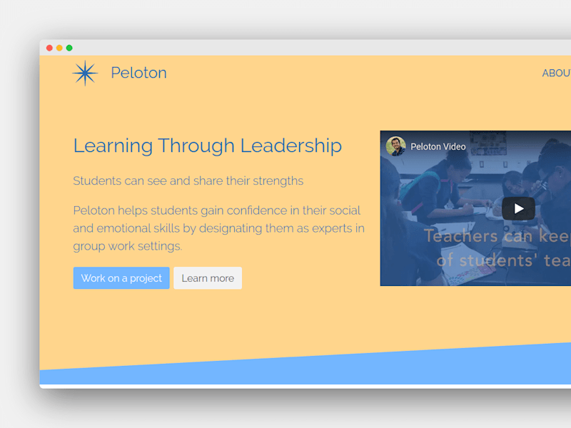 Cover image for Peloton - helping students improve with project based learning
