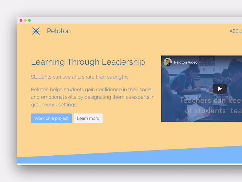 Cover image for Peloton - helping students improve with project based learning