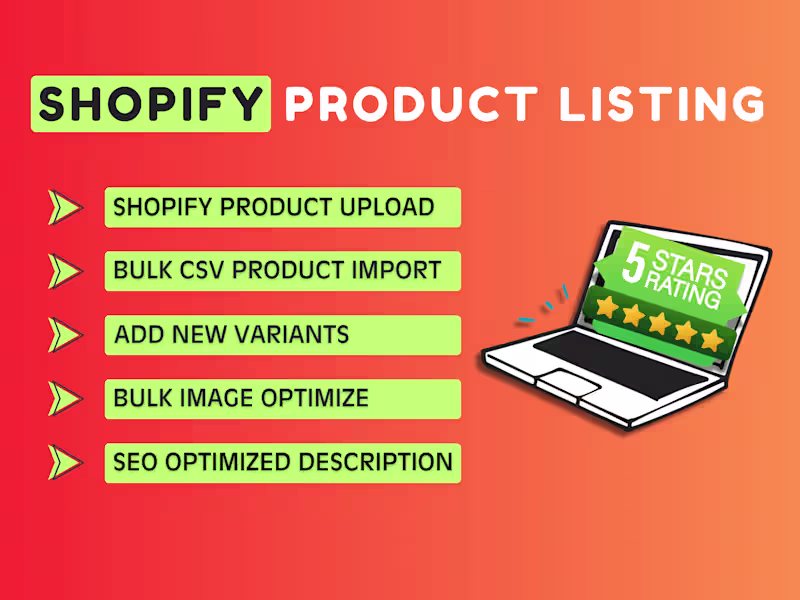 Cover image for Professional Shopify Product Listing