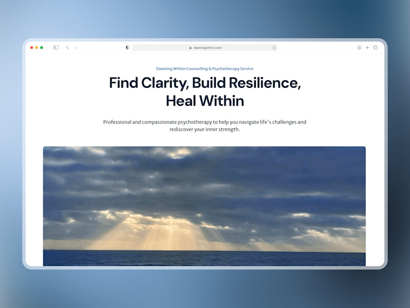 Cover image for Dawning Within | Counselling & Psychotherapy Service